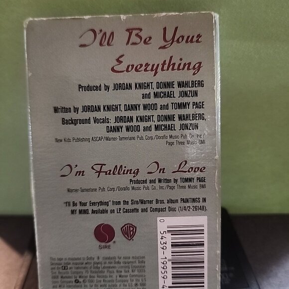 Tommy Page I'll Be Your Everything 1990 Sire Records audio Cassette Tape - Picture 3 of 4